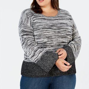 Style & Co Plus Size Boxy Colorblock Pullover, Size 0X, Retail $69.50
